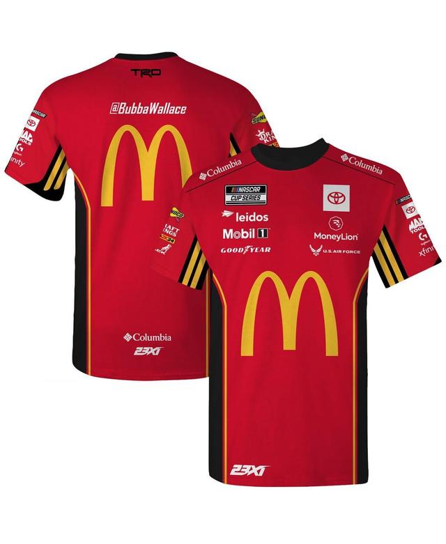 Checkered Flag Sports Mens Red Bubba Wallace McDonalds Uniform T-Shirt - Red, Black Product Image