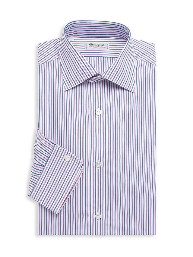 Mens Pinstriped Dress Shirt Product Image