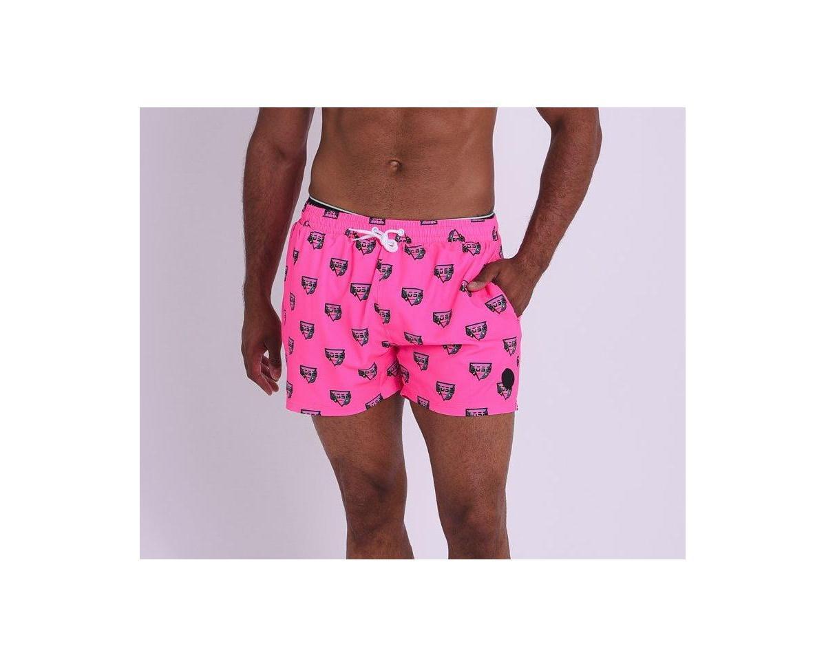 Oosc Mens Baewatch Neon Pink Swim Shorts Product Image