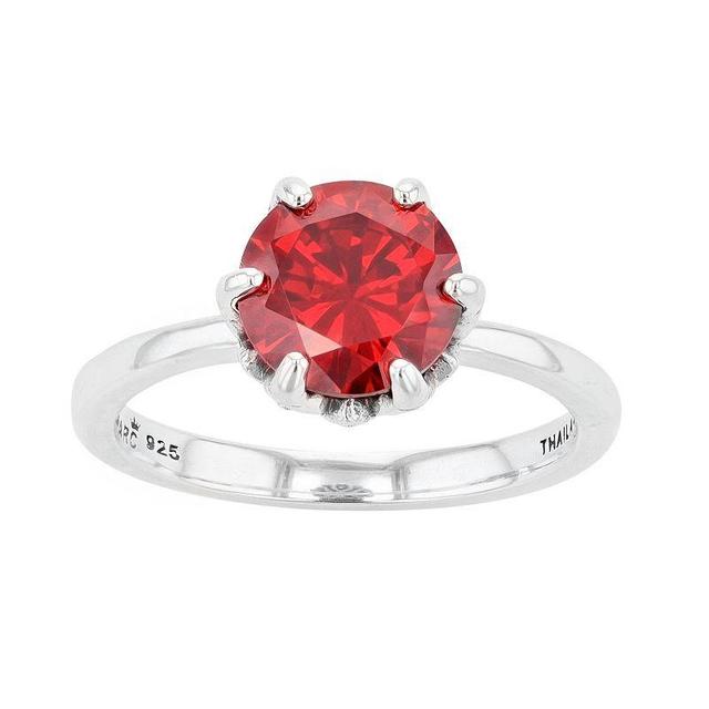 Lavish by TJM Sterling Silver Garnet Cubic Zirconia & Marcasite Ring, Womens Product Image