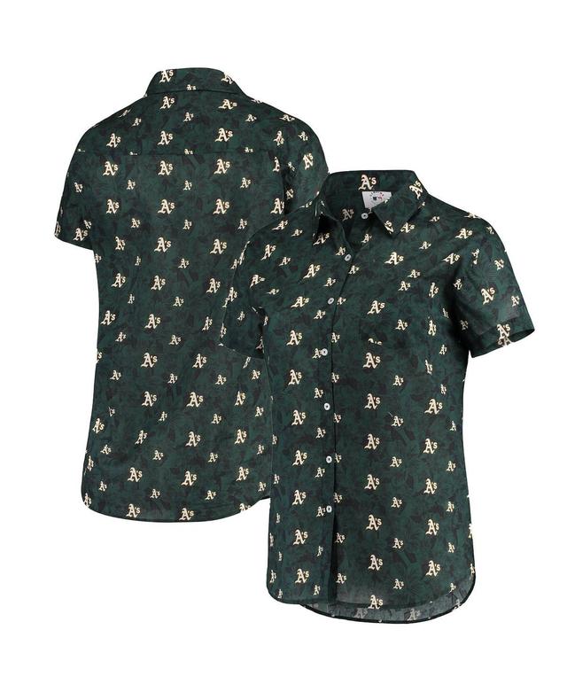 Womens FOCO Oakland Athletics Floral Button Up Shirt Product Image