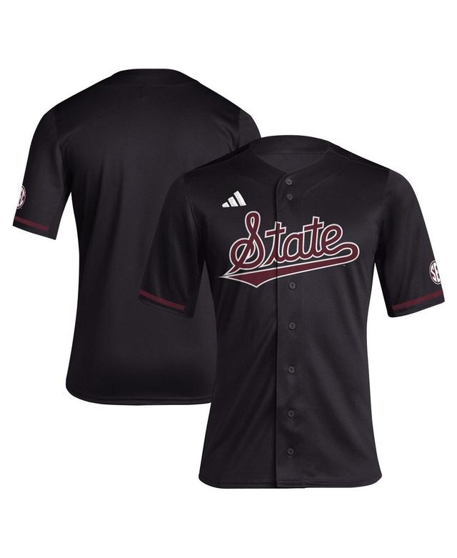 Mens adidas Black Mississippi State Bulldogs Replica Baseball Jersey - Black Product Image