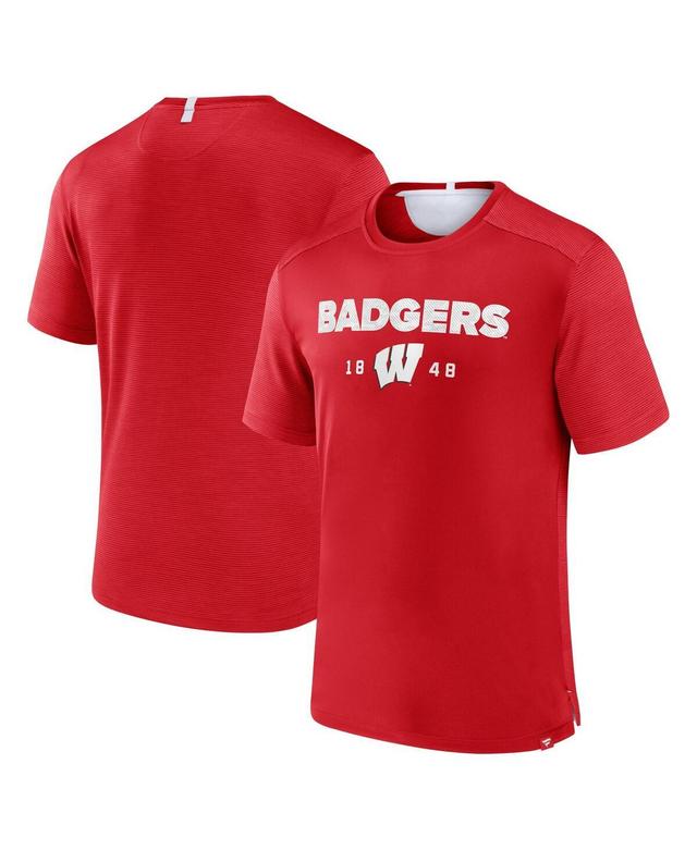 Mens Fanatics Red Wisconsin Badgers Defender Rush T-shirt Product Image