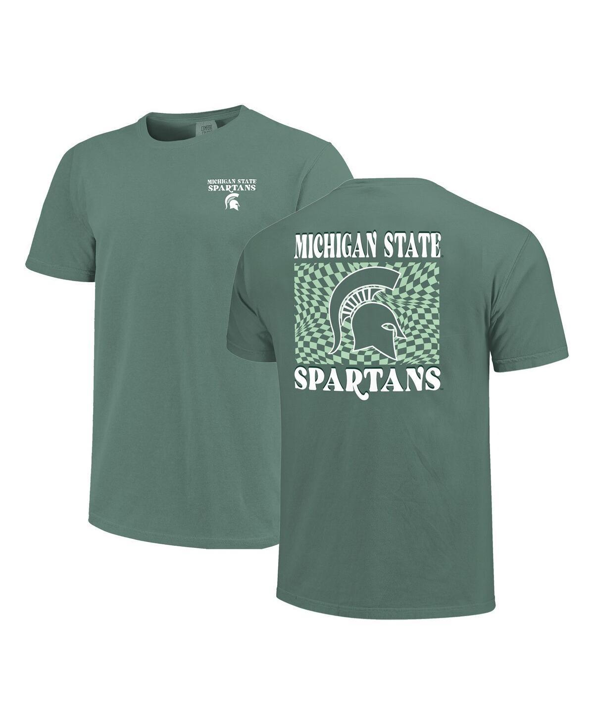 Womens Michigan State Spartans Comfort Colors Checkered Mascot T-Shirt Product Image