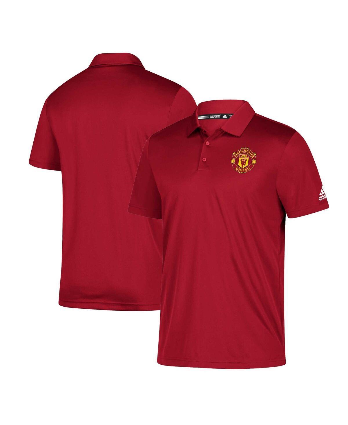 Mens adidas Navy Manchester United Grind climalite Polo Man Blue Product Image