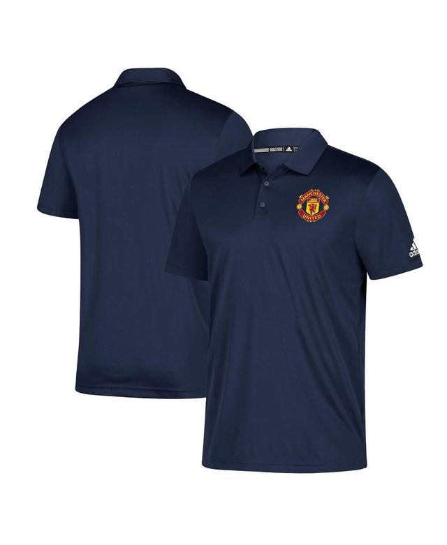 Mens adidas Navy Manchester United Grind climalite Polo Man Blue Product Image