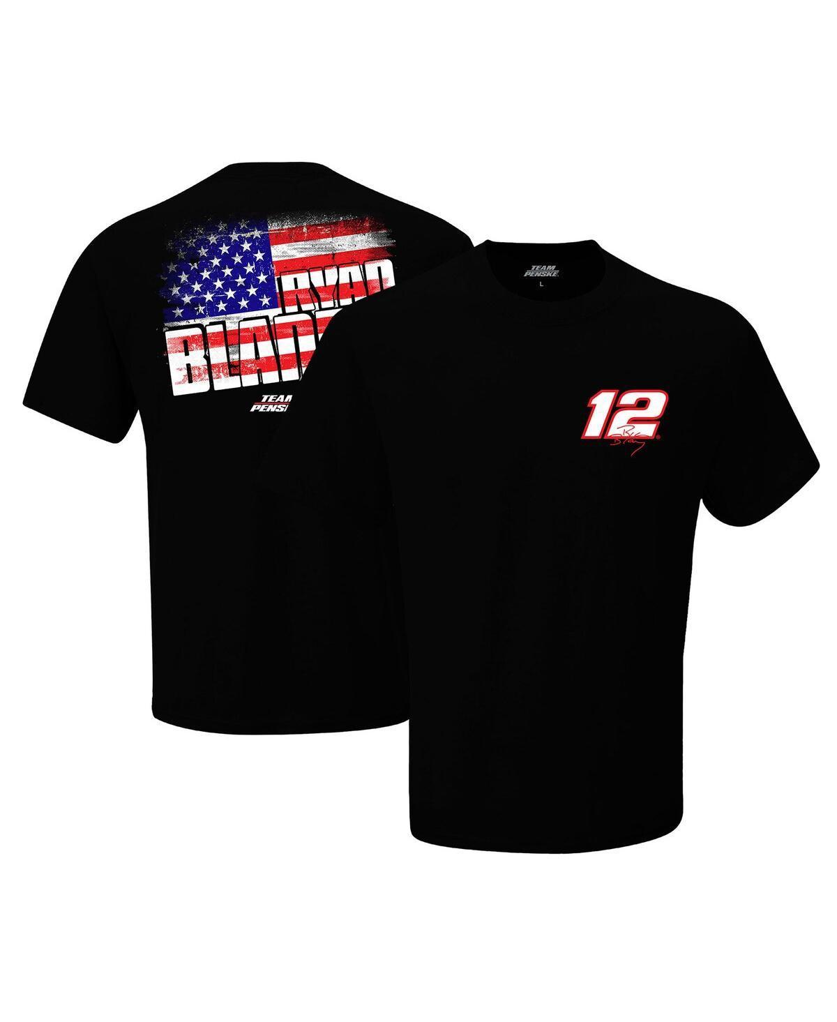 Team Penske Mens Black Ryan Blaney Flag T-Shirt Product Image