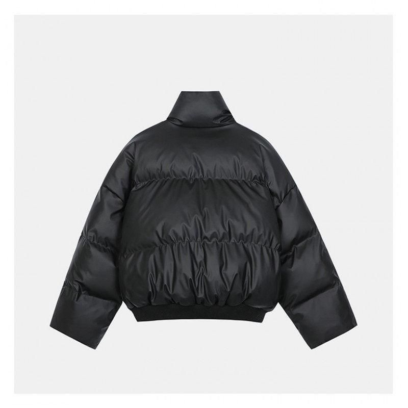 Turtleneck Zip-Up Puffer Jacket Product Image