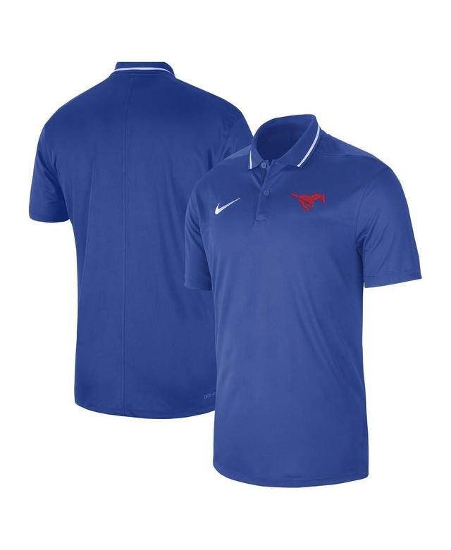 Mens Nike Royal SMU Mustangs 2023 Sideline Coaches Performance Polo Product Image