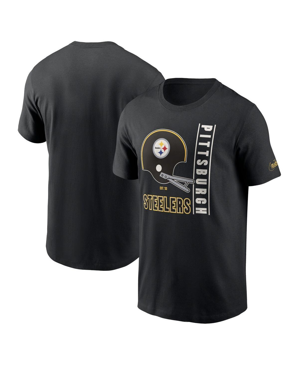 Mens Nike  Black Pittsburgh Steelers Lockup Essential T-Shirt Product Image