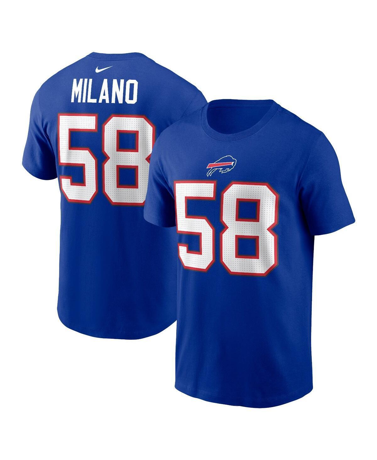 Mens Nike Matt Milano Royal Buffalo Bills Player Name & Number T-Shirt Product Image