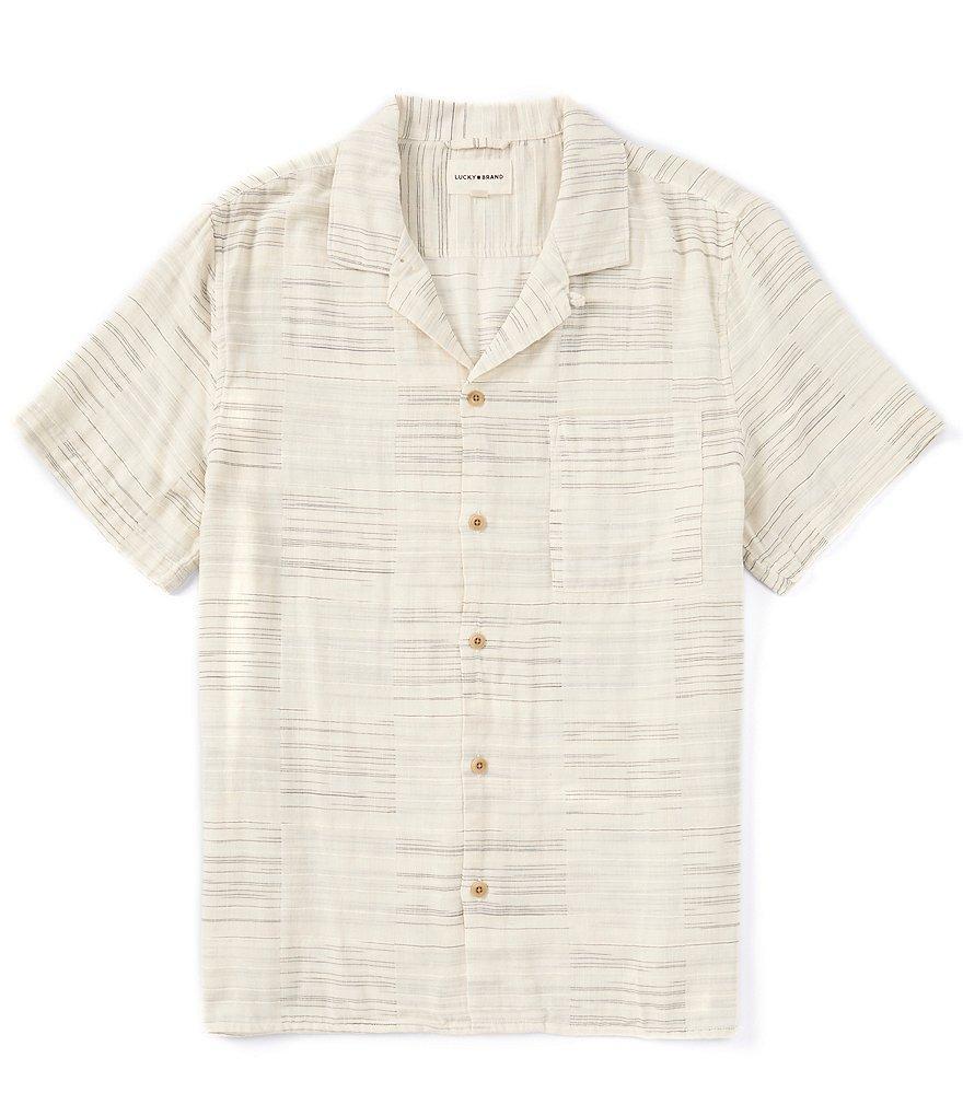 Lucky Brand Short Sleeve Patchwork Woven Shirt Product Image