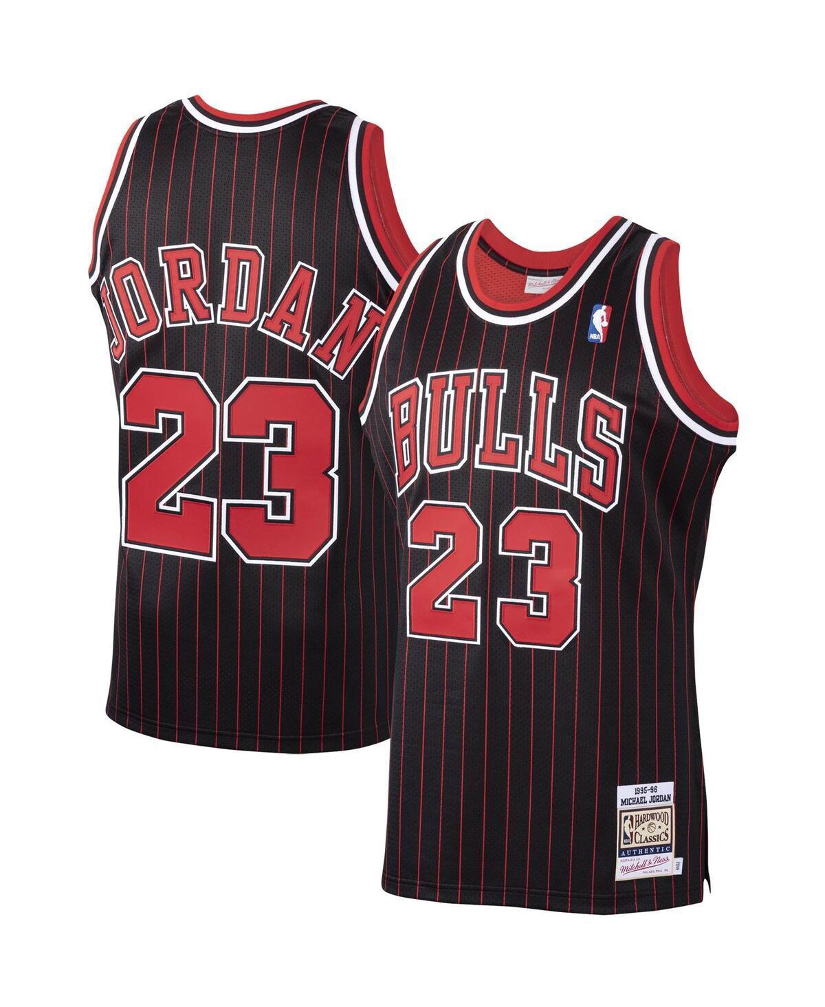 Mens Mitchell & Ness Michael Jordan Black Chicago Bulls 1995/96 Hardwood Classics Authentic Jersey - Black Product Image