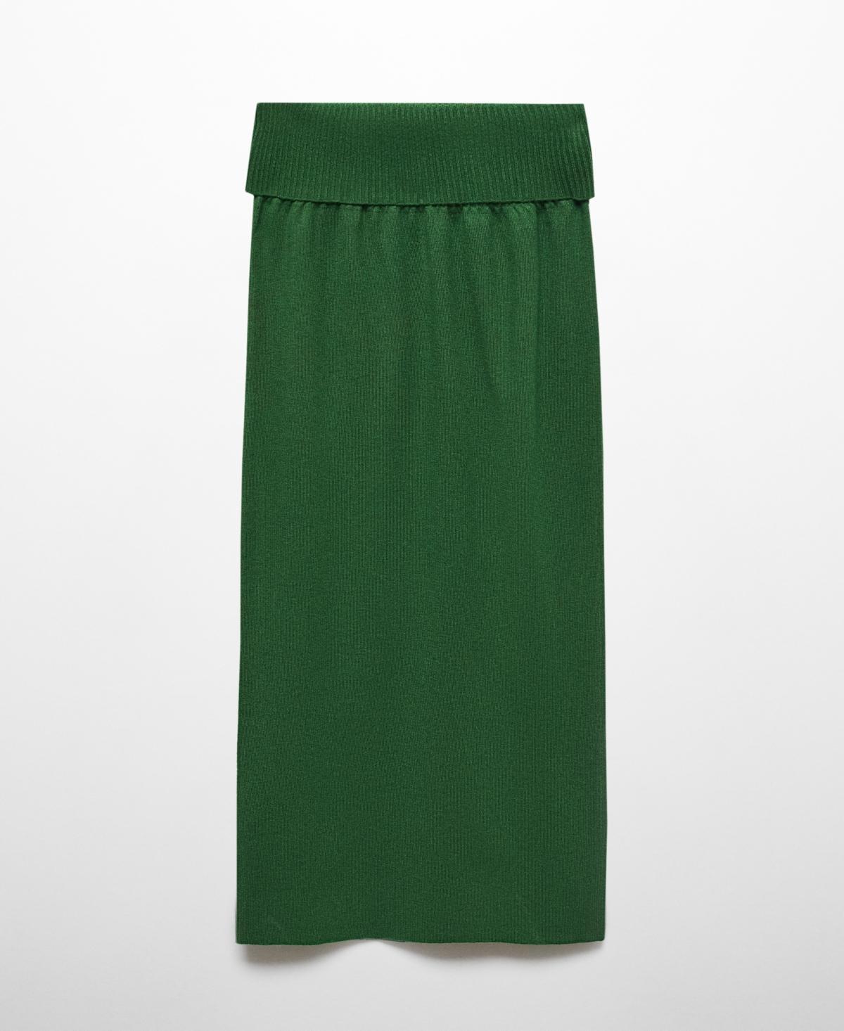 Mango knit fold over skirt Product Image