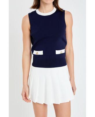 Women's Colorblock Sleeveless Knit Top Product Image