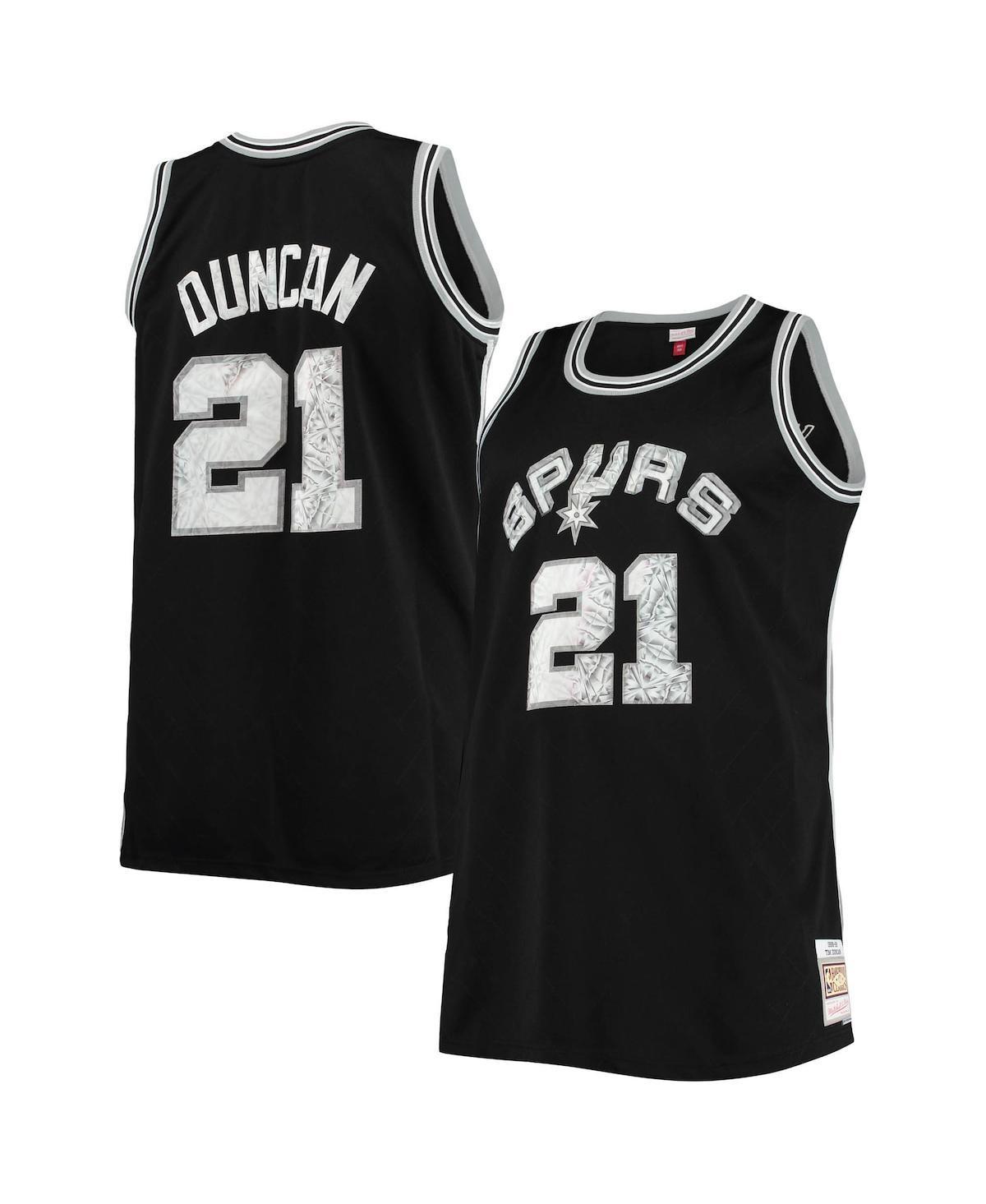 Mens Tim Duncan Black San Antonio Spurs Big and Tall 1998-99 Nba 75th Anniversary Diamond Swingman Jersey - Black Product Image