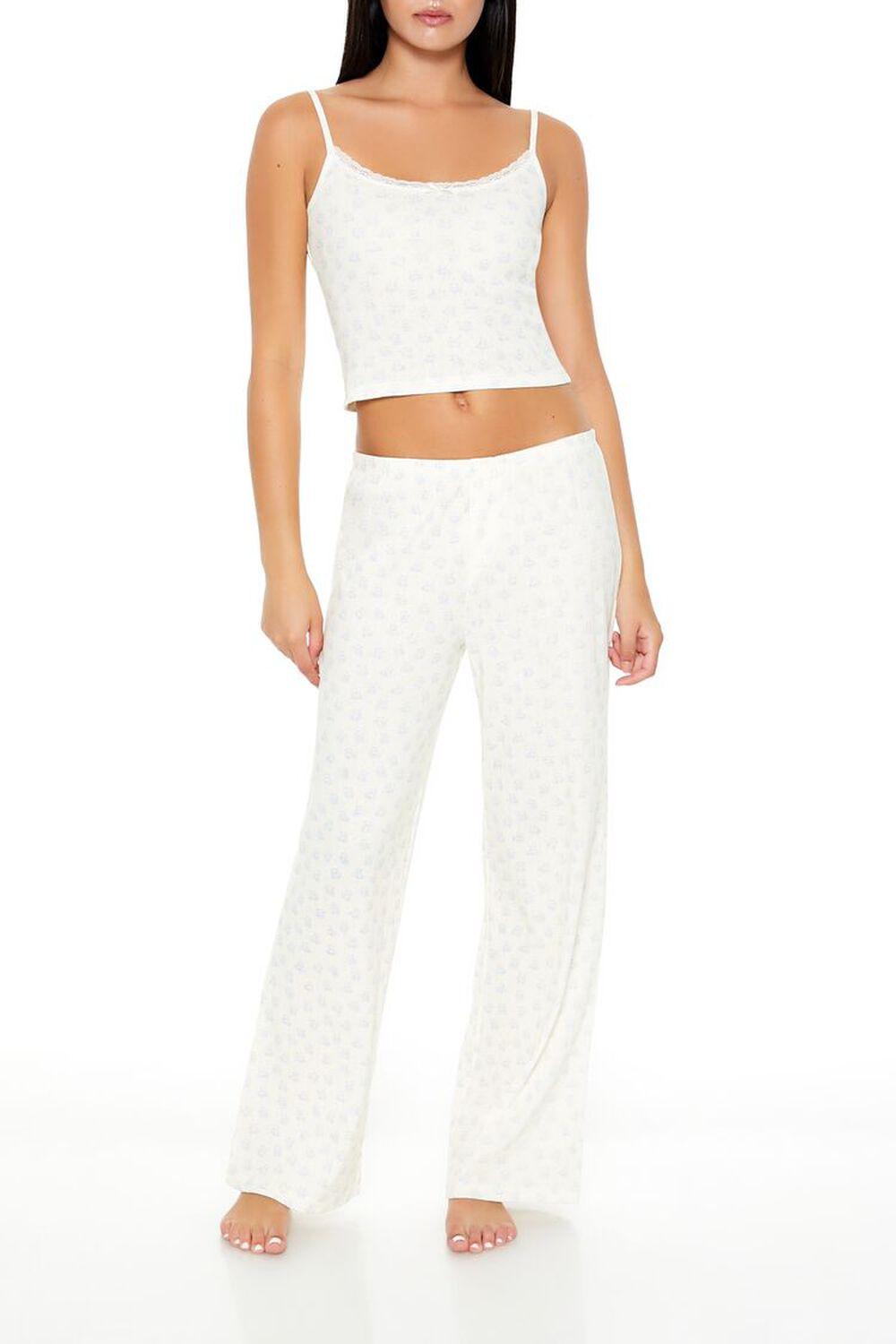 Teddy Bear Print Cami & Pants Pajama Set | Forever 21 Product Image