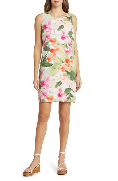 Tommy Bahama Legacy Blooms SL Shift Dress (Coconut) Women's Dress Product Image