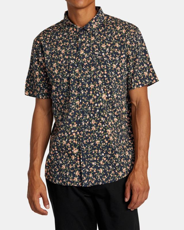 Botanical Short Sleeve Woven Shirt - Navy Marine Product Image