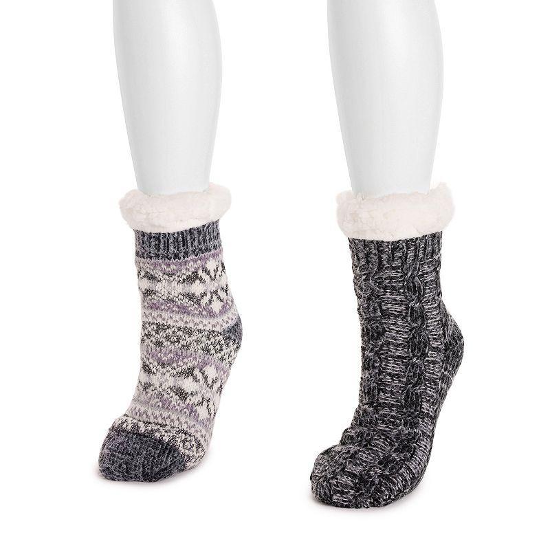 Womens MUK LUKS 2-pk. Chenille Cabin Socks Product Image