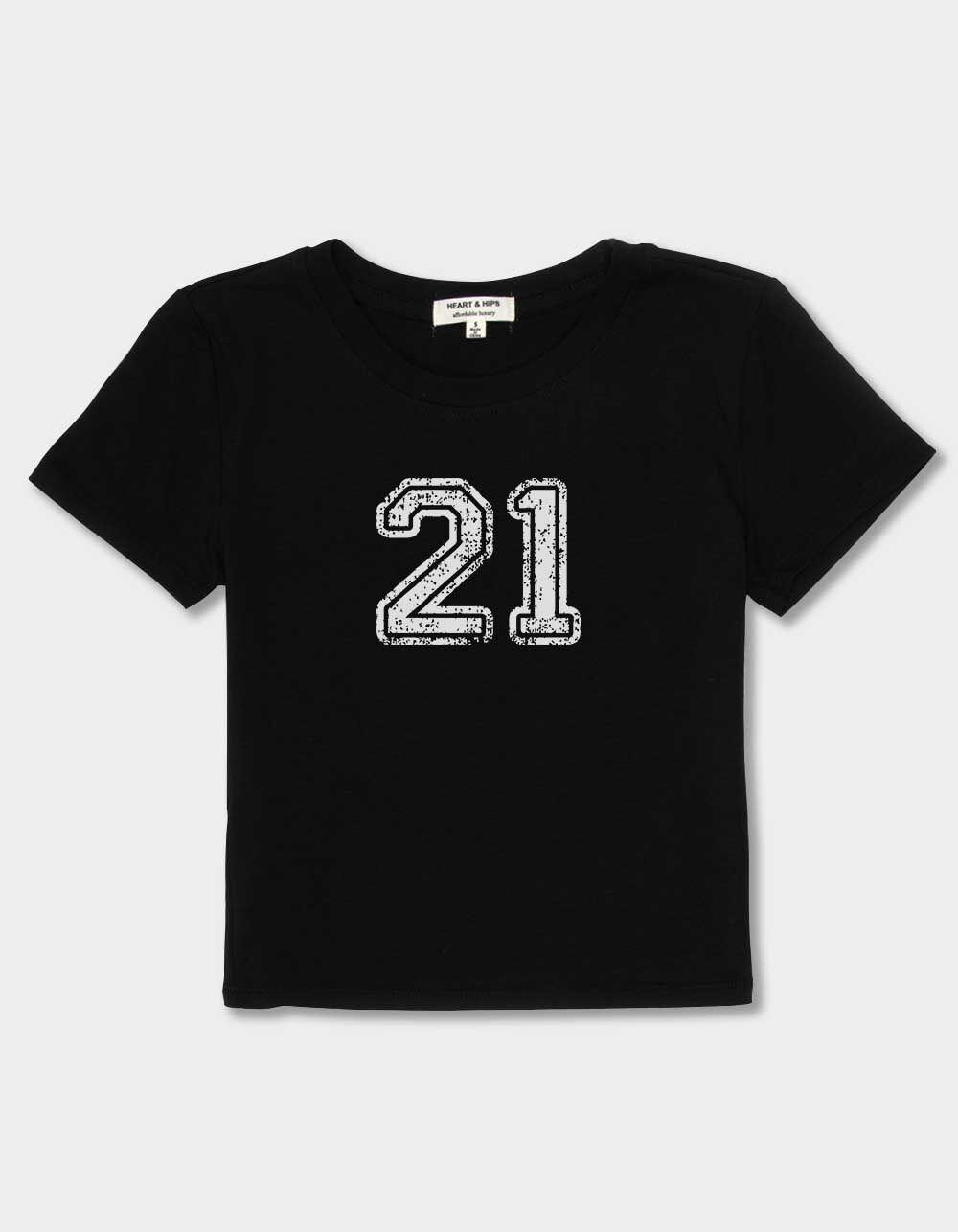 VARSITY 21 Distressed Womens Baby Tee Product Image