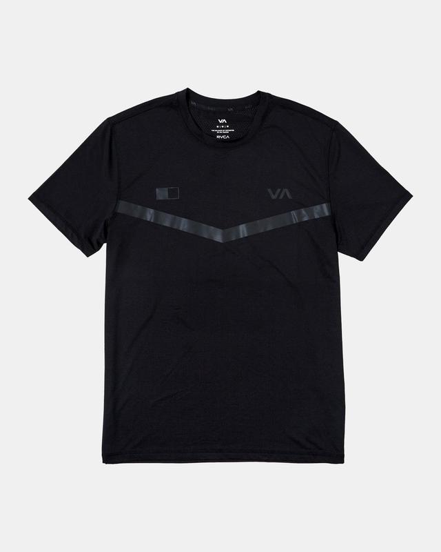 RVCA Runner Technical Short Sleeve Top - Black Product Image