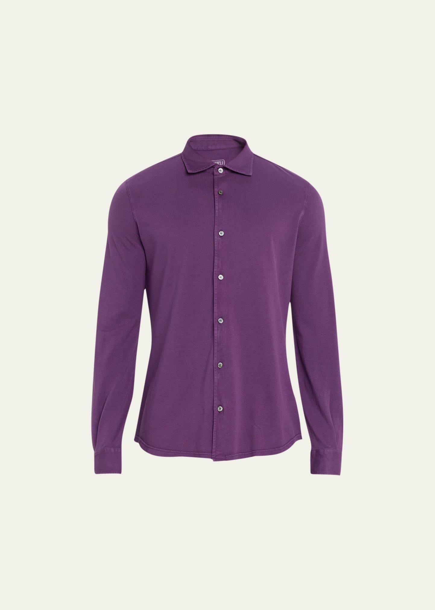 Mens Cotton Pique Sport Shirt Product Image