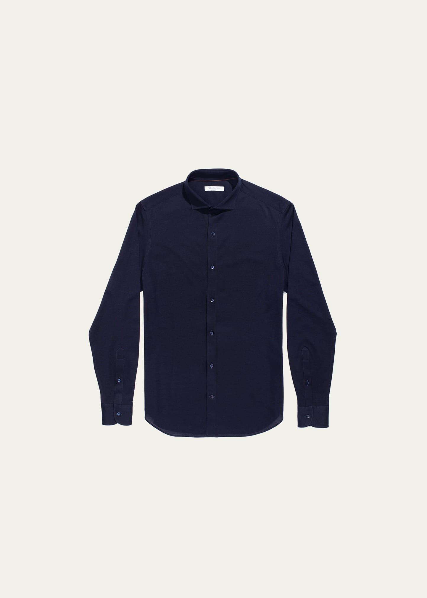 Mens Woven Cotton Oxford Sport Shirt Product Image