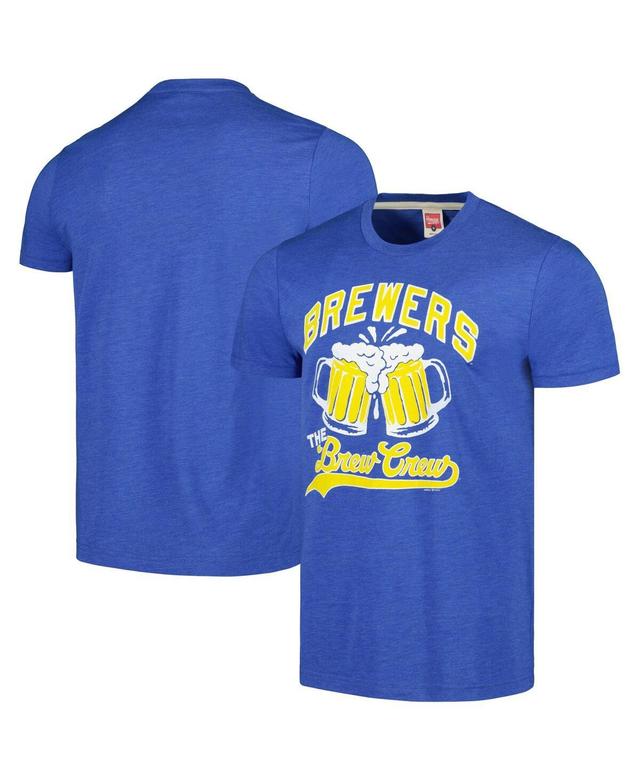 Mens Homage Royal Milwaukee Brewers The Brew Crew Tri-Blend T-Shirt Product Image