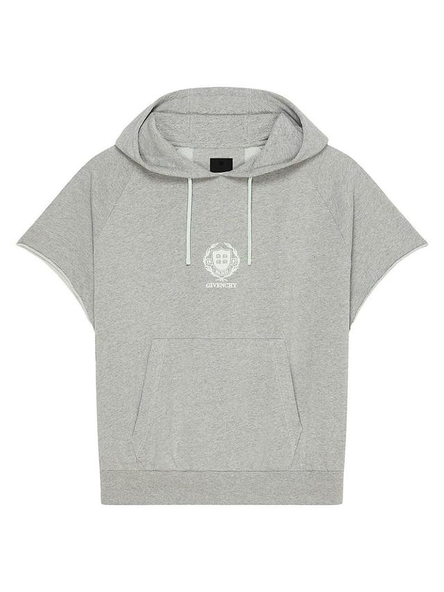 Mens Crest Oversized Sleeveless Hoodie In Fleece Product Image