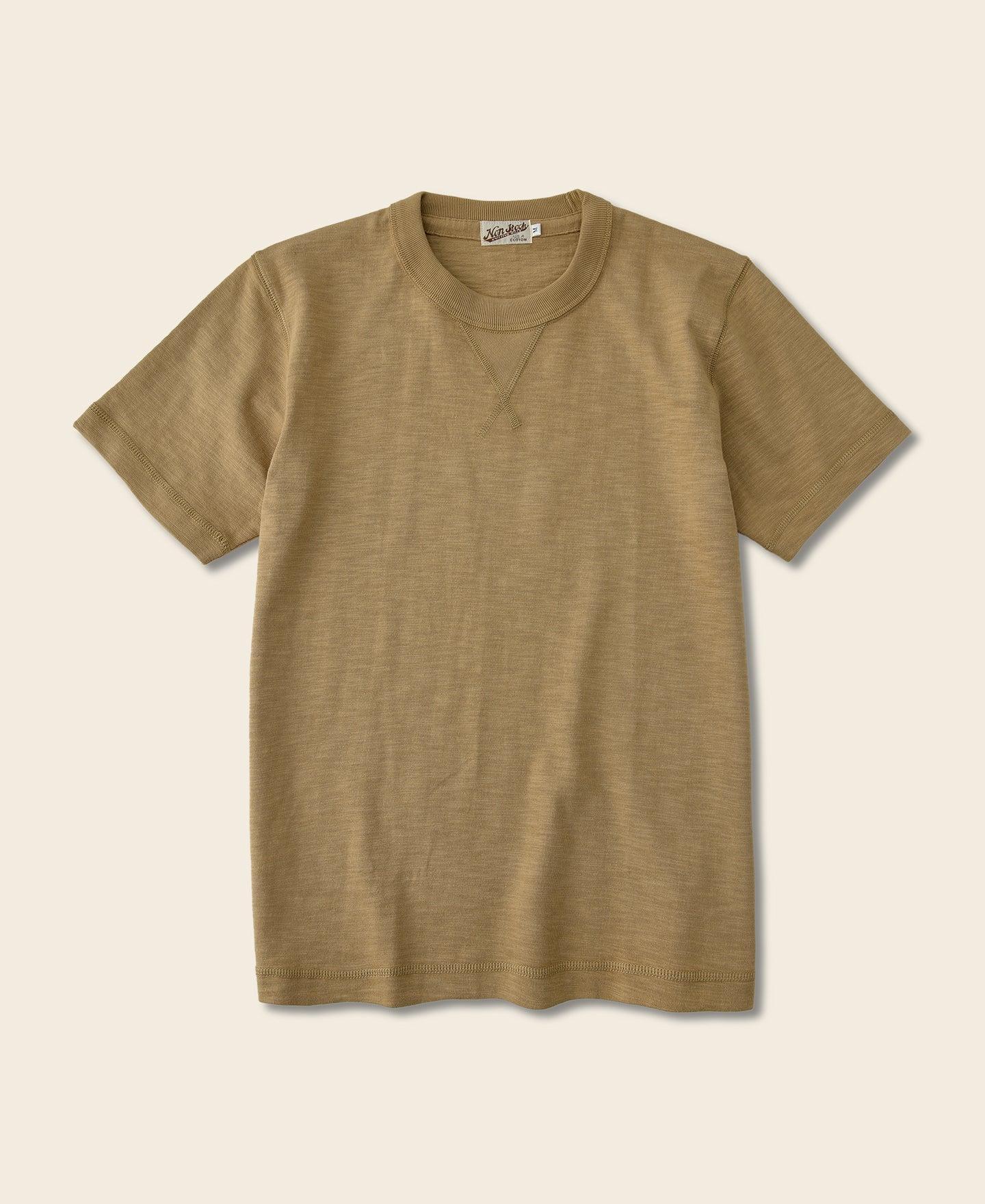 10.5 oz US Cotton Tubular Gusset T-Shirt - Sand Product Image