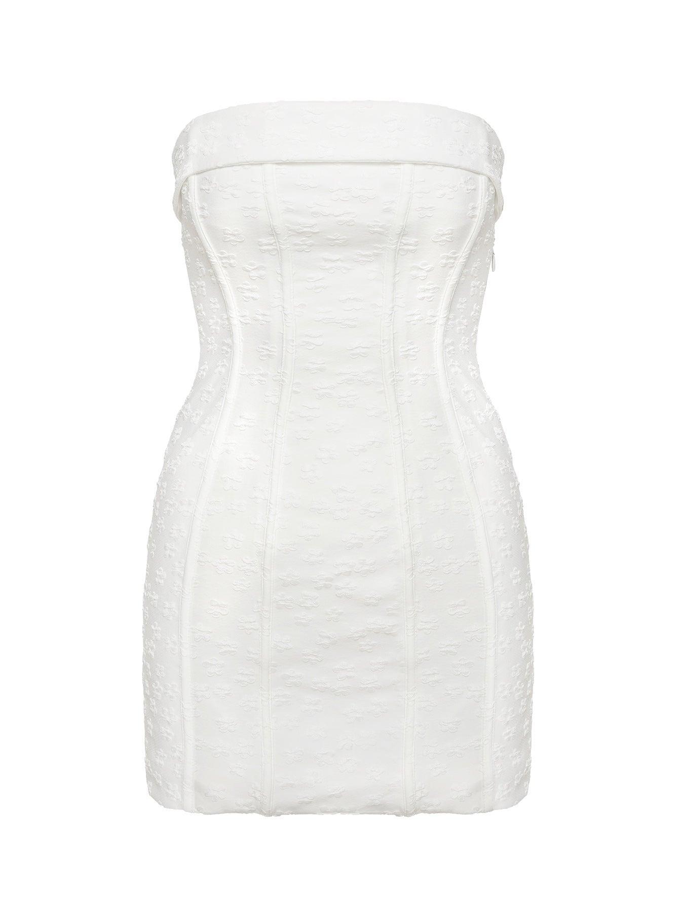 Bertrand Strapless Mini Dress White Product Image