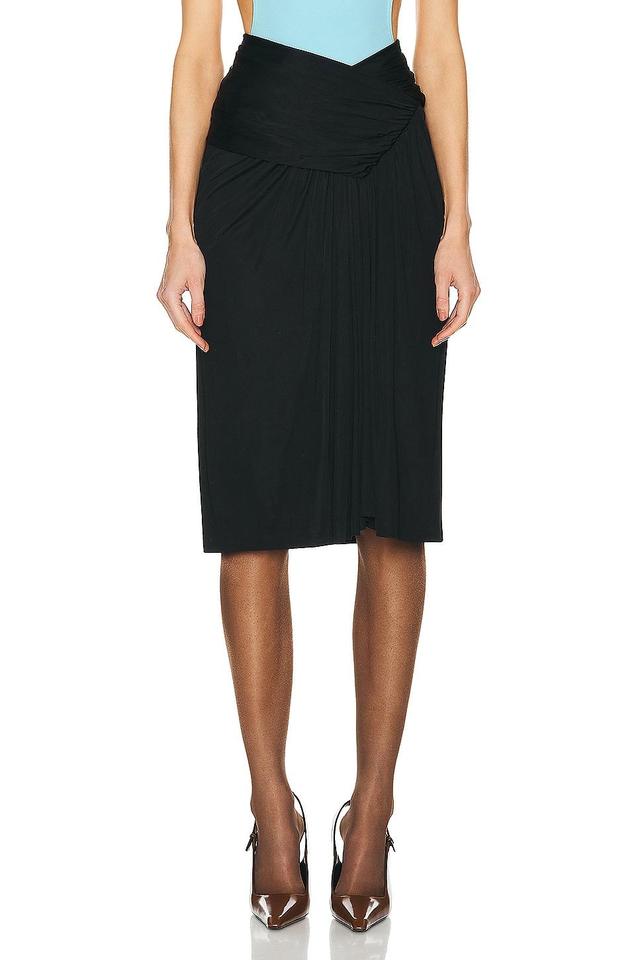 Jersey Ruched Midi Skirt Product Image