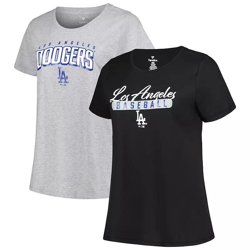 Womens Profile /Heather Gray Los Angeles Dodgers Plus Size T-Shirt Combo Pack Product Image