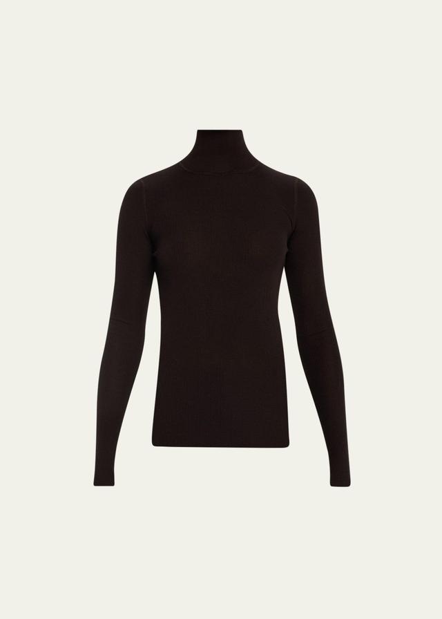 Womens Virgin Wool Rib-Knit Sweater Product Image