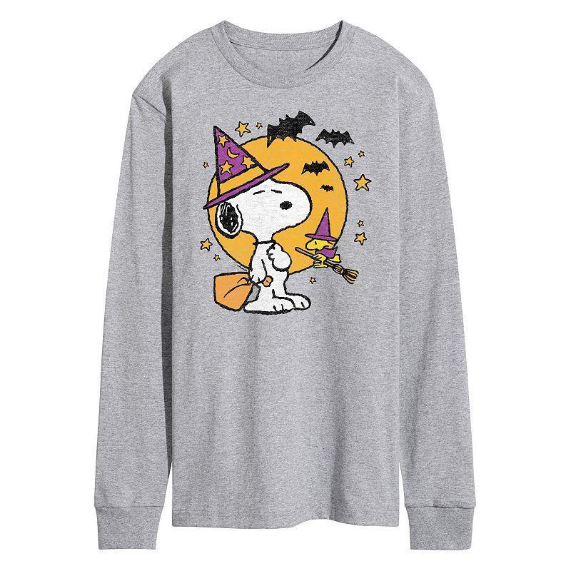 Mens Peanuts Snoopy Woodstock Witchcraft Long Sleeve Graphic Tee Product Image