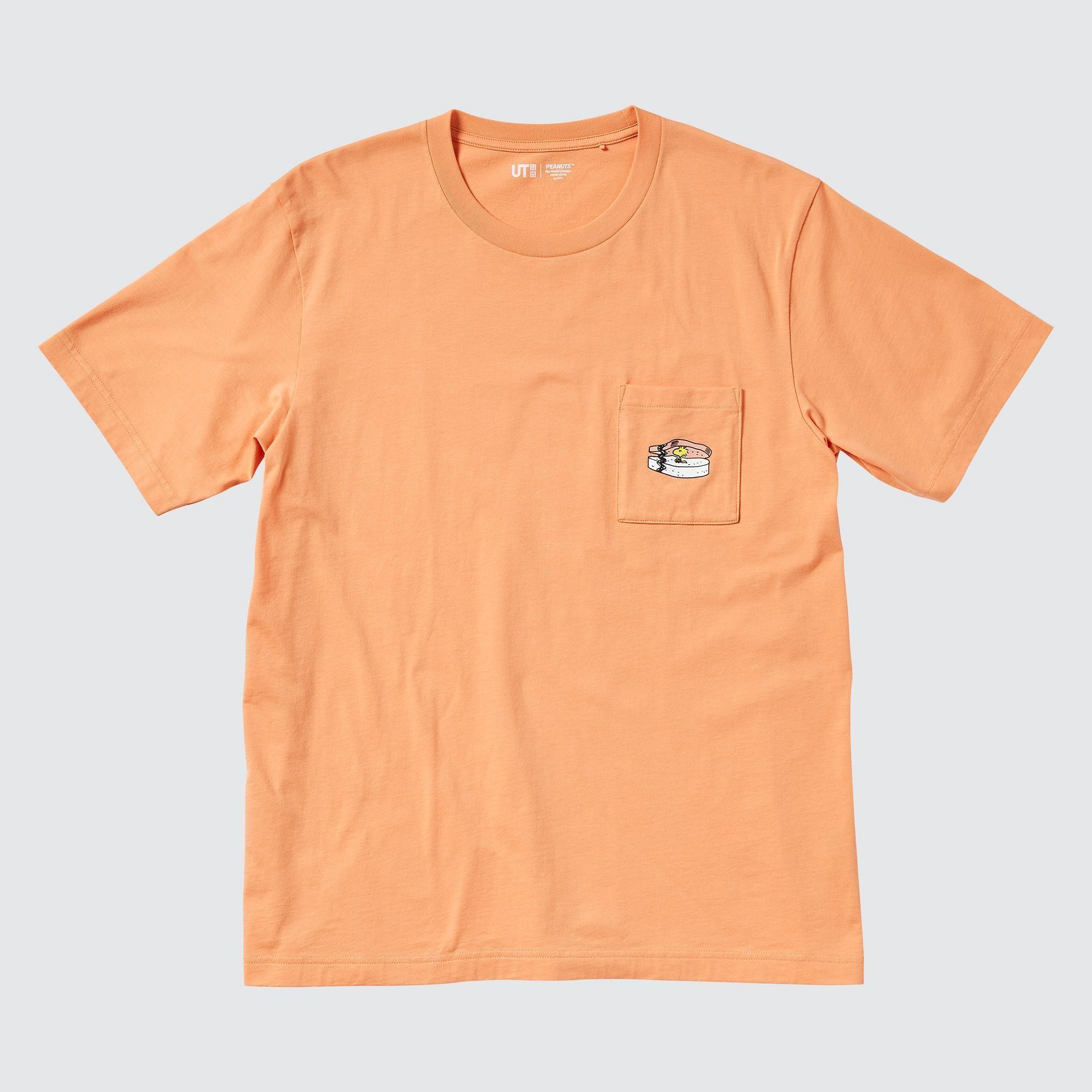 Mens Peanuts Hawaii Ut (Short Sleeve Graphic T-Shirt) Orange XL UNIQLO US Product Image