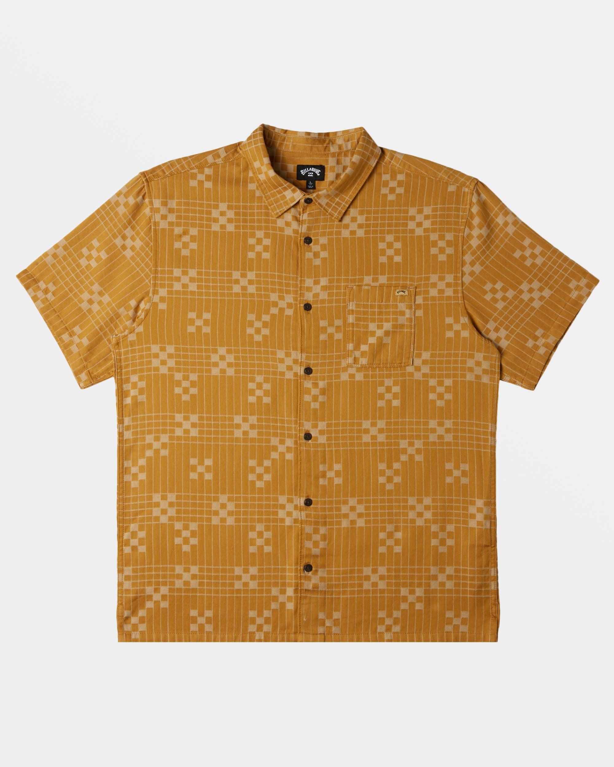 Sundays Jacquard Short Sleeve Shirt - Dijon Male Product Image