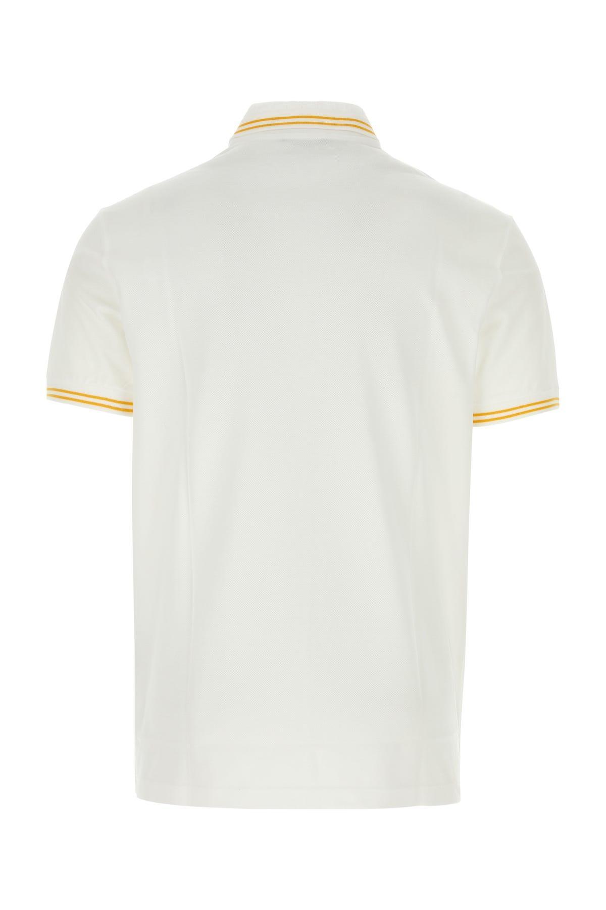 Men's Medusa Pop Piqué Polo In Optical White Product Image