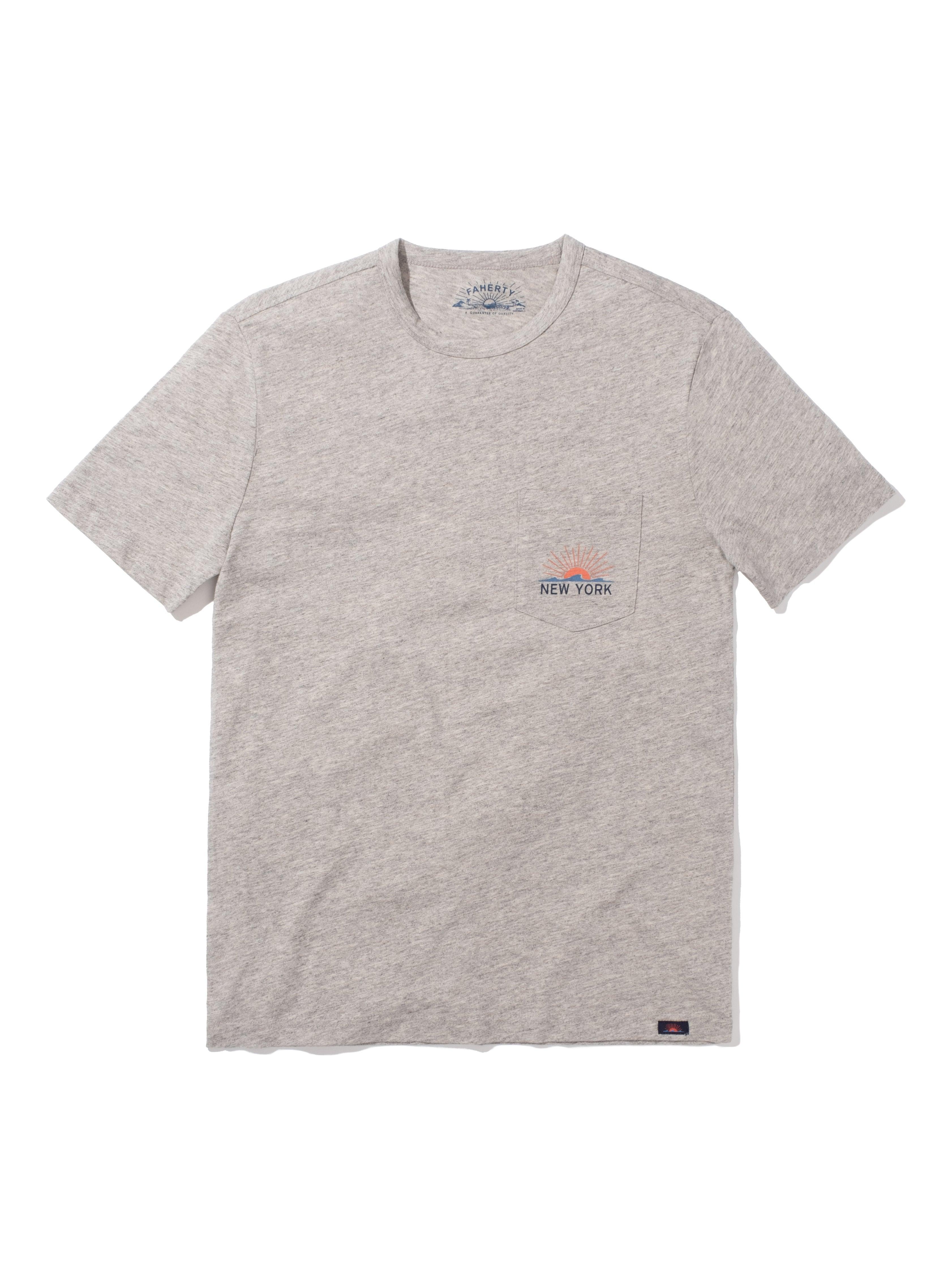 New York Short-Sleeve Crew T-Shirt - Grey Heather Male Product Image