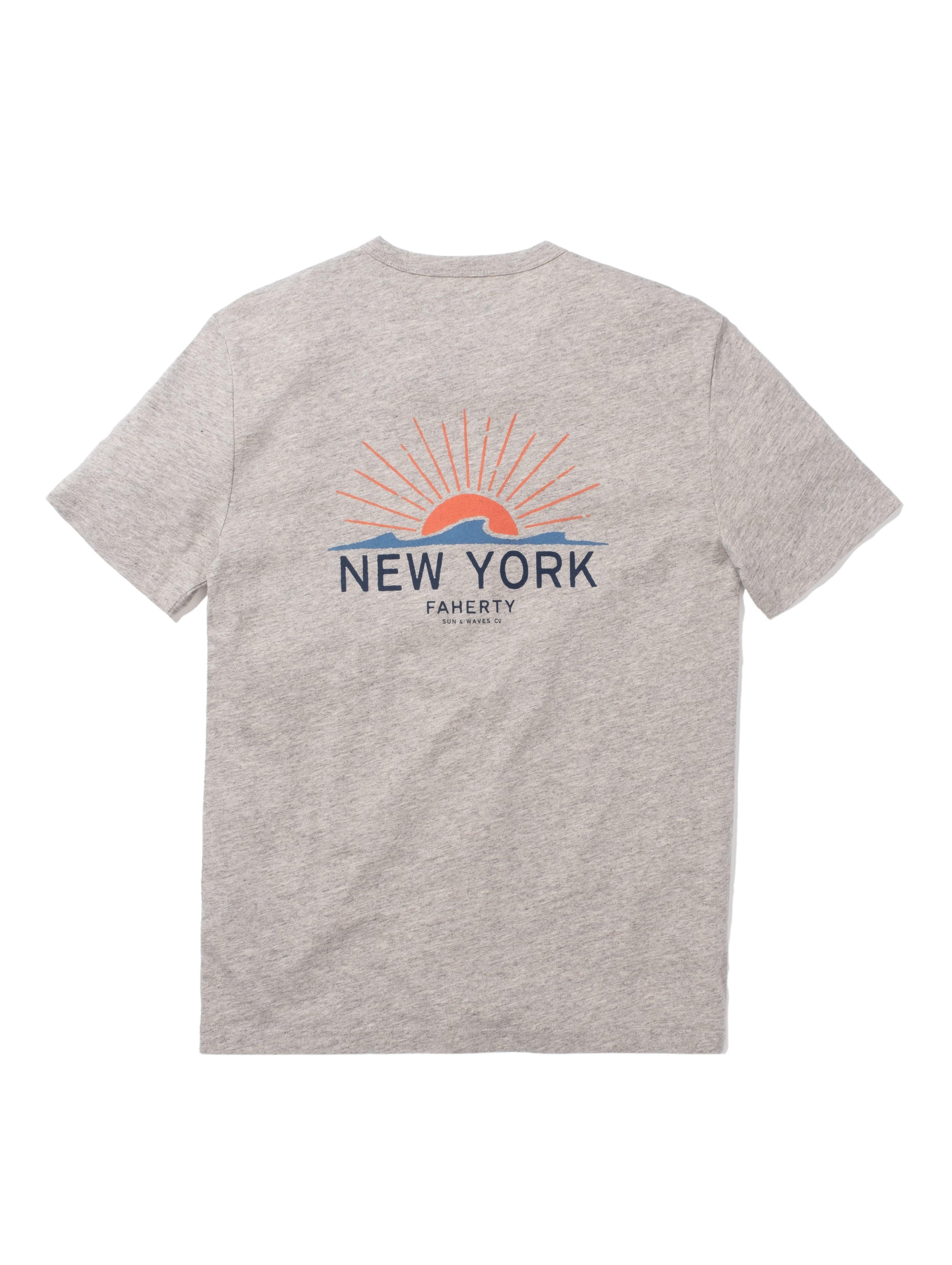 New York Short-Sleeve Crew T-Shirt - Grey Heather Male Product Image