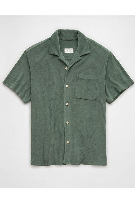 AE Terry Button-Up Shirt Mens Product Image