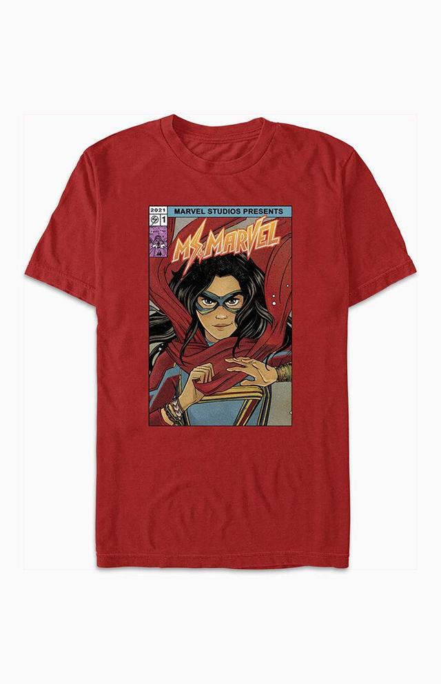 Men's Ms. Marvel Comic Cover T-Shirt Product Image