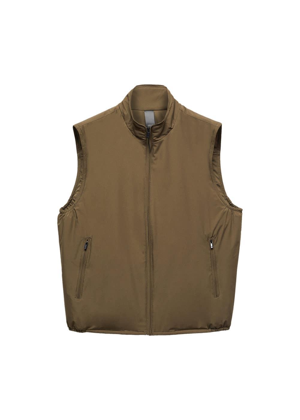 MANGO MAN - Lightweight quilted water-repellent quilted vest khakiMen Product Image