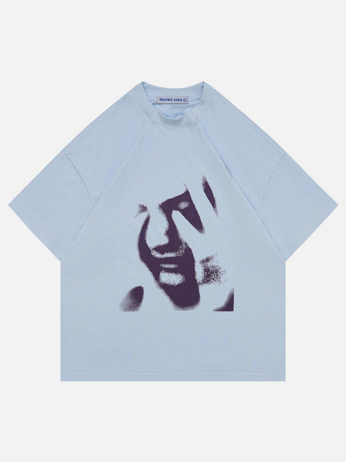 Aelfric Eden Abstract Face Print Tee Product Image