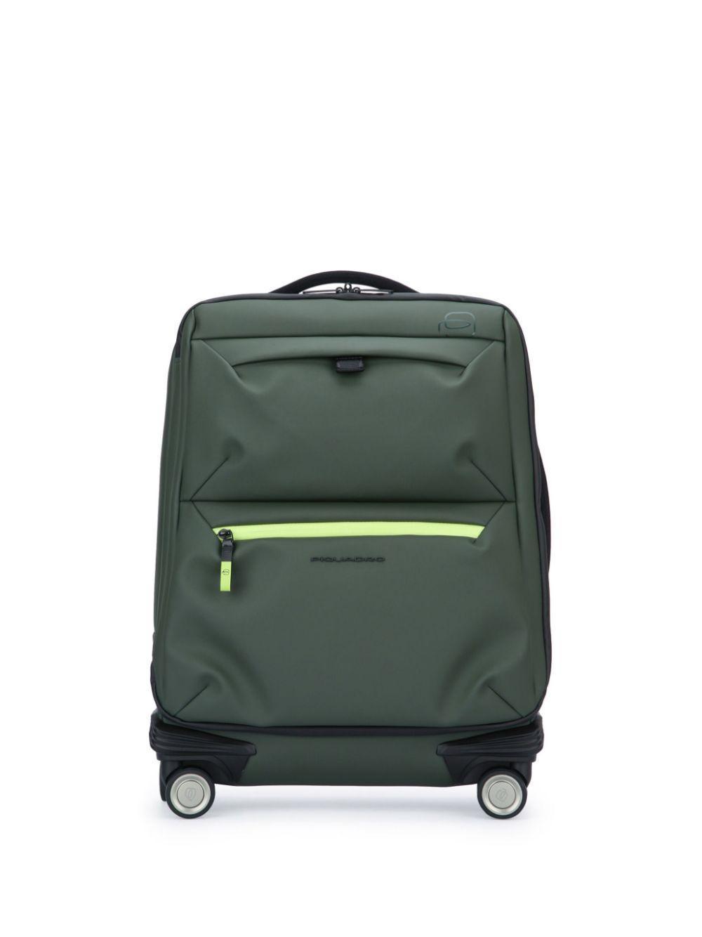 PIQUADRO Logo-print Trolley In Green Product Image