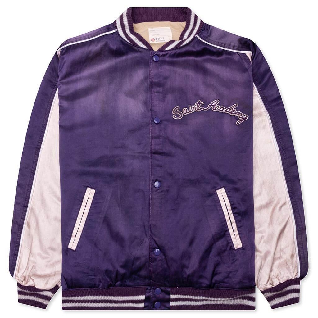 Saint Michael Stadium Jacket - Purple/Pink Male Product Image