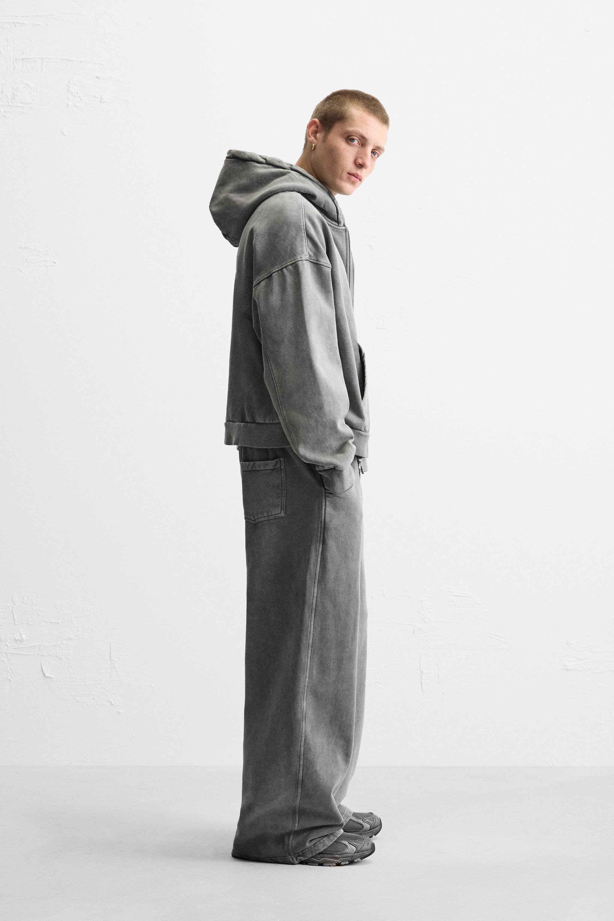 WIDE FIT WASHED JOGGER PANTS Product Image