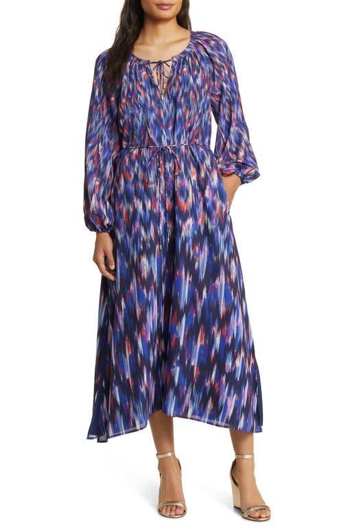 Tommy Bahama Ikat Long Sleeve Recycled Polyester Midi Dress Product Image