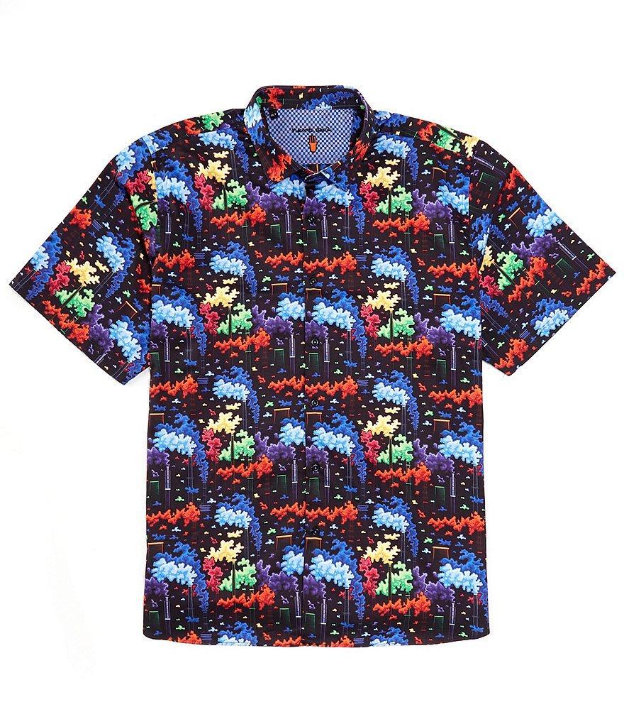 Visconti Big & Tall Short Sleeve Smoke Print Woven Shirt Product Image